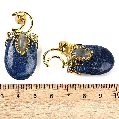 Dyed Natural Lapis Lazuli Pendants G-L524-17G-11-1