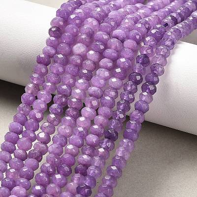 Natural White Jade Bead Strands X-G-R409-3x5-05-1