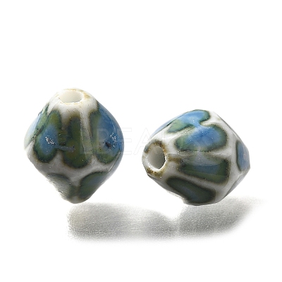 Vintage Style Glazed Ceramic Porcelain Beads PORC-H013-01-23-1