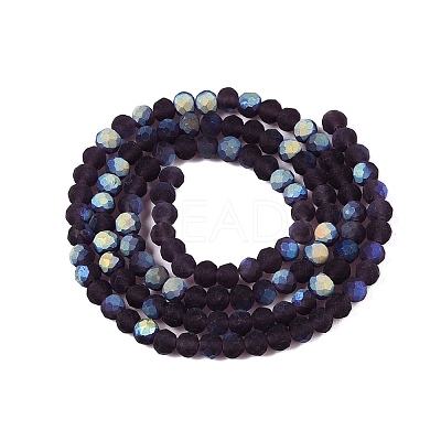 Transparent Glass Beads Strands EGLA-A044-T4mm-MB15-1