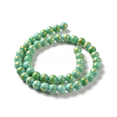 Natural Mashan Jade Beads Strands G-F670-A27-8mm-1