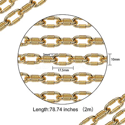 Brass Paperclip Chains LCHA-SZ0001-01G-RS-1