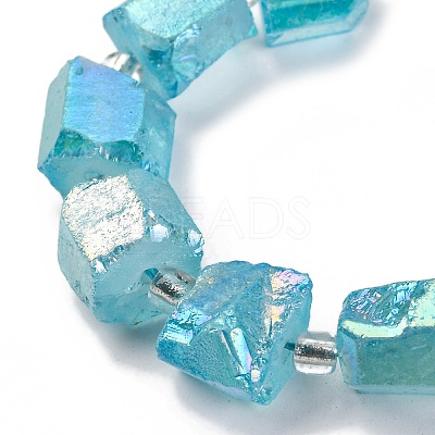 Electroplated Natural Quartz Beads Strands G-G767-02-20-1