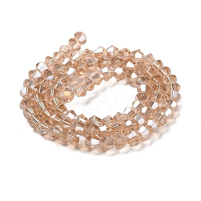 Transparent Electroplate Glass Beads Strands EGLA-A039-T3mm-B12-1