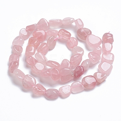 Natural Madagascar Rose Quartz Beads Strands G-G841-A07-1