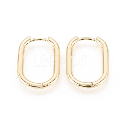 Brass Huggie Hoop Earrings EJEW-F245-04G-B-1