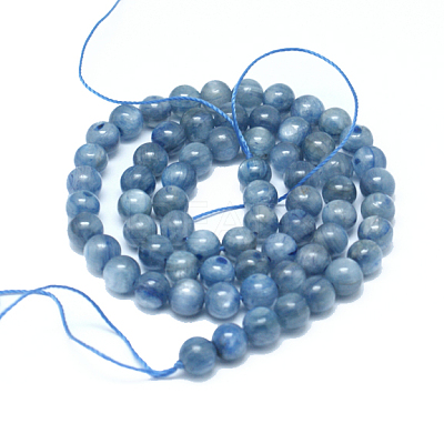 Natural Kyanite/Cyanite/Disthene Round Beads Strands G-N0150-05-8mm-1