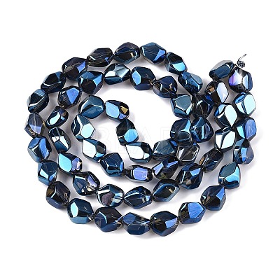 Electroplate Glass Beads Strands EGLA-T021-10H-1