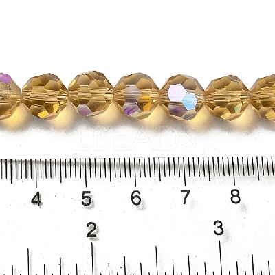 Electroplate Transparent Glass Beads Strands EGLA-A035-T10mm-L17-1