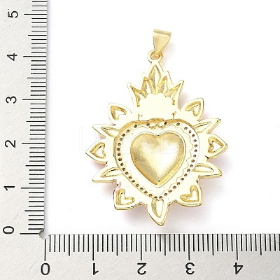 Brass Micro Pave Cubic Zirconia Pendants KK-I379-03G-F-1