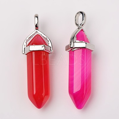 Natural Agate Double Terminated Pointed Pendants LS-G-F295-05H-1