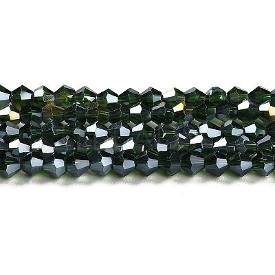Transparent Electroplate Glass Beads Strands EGLA-A039-T4mm-B25-1