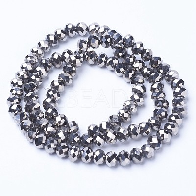 Electroplate Transparent Glass Beads Strands EGLA-A034-T8mm-UA03-1