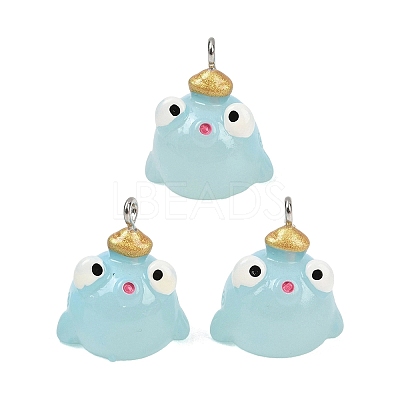 Marine Series Transparent Resin Pendants RESI-XCP0002-42A-1