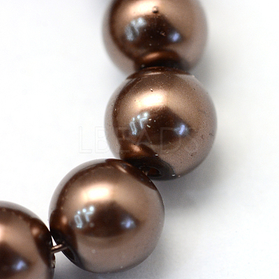 Baking Paint Pearlized Glass Pearl Round Bead Strands HY-Q003-4mm-52-1