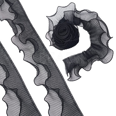 5 Yards 2-Layer Polyester Pleated Ribbon OCOR-FG0002-05A-1