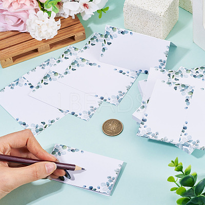 80Pcs Rectangle Paper Table Place Cards AJEW-TA0003-62A-1