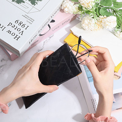 PU Imitation Leather Glasses Case AJEW-CA0004-27-1