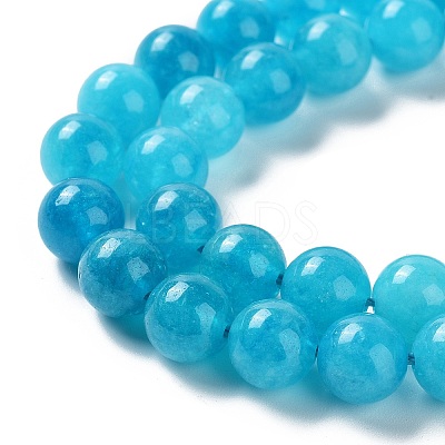 Dyed Natural Malaysia Jade Beads Strands G-G021-02B-02-1