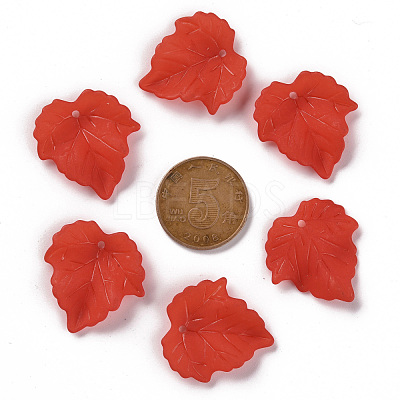 Autumn Theme Transparent Frosted Acrylic Pendants PAF002Y-12-1
