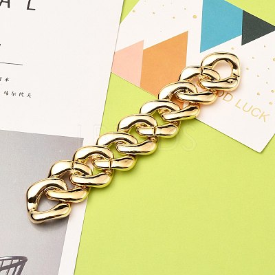 Handmade UV Plating Acrylic Curb Chains X-AJEW-JB00774-02-1
