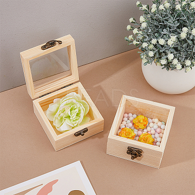 2Pcs Wooden Storage Boxes WOCR-DC0001-01B-1