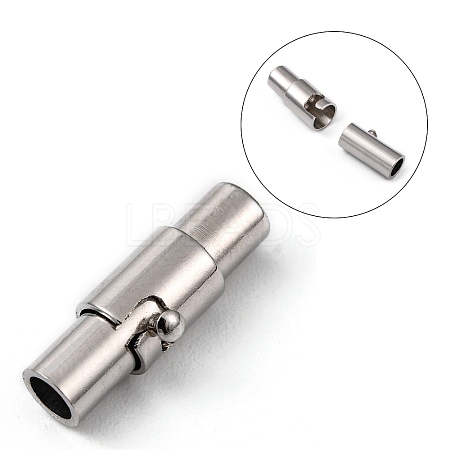 Brass Locking Tube Magnetic Clasps LS-MC079-1