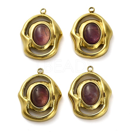 Natural Amethyst Pendants STAS-H438-10G-02-1