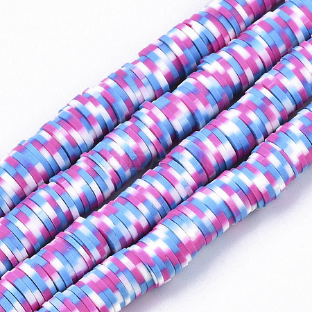 Handmade Polymer Clay Beads Strands CLAY-R091-8mm-01-1