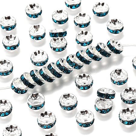 Brass Grade A Rhinestone Spacer Beads RB-A014-Z8mm-06S-1