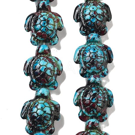 Synthetic Turquoise Dyed Beads Strands G-P507-05O-1