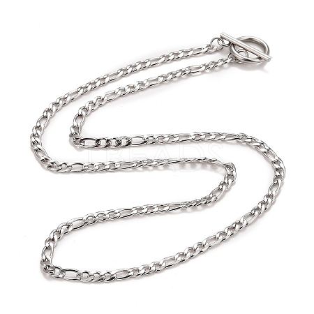 Non-Tarnish 304 Stainless Steel Chain Necklaces LS-NJEW-A002-06P-1