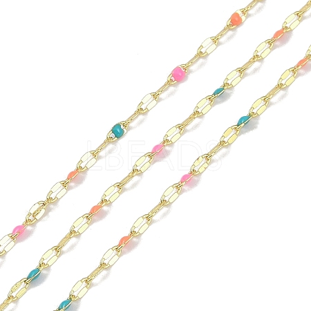 Rack Plating Brass Dapped Chains AJEW-Q153-03G-01-1