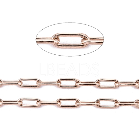 Ion Plating(IP) 304 Stainless Steel Paperclip Chains CHS-F010-01C-RG-01-1