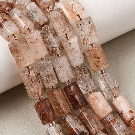 Natural Black Gold Rutilated Quartz Beads Strands GG-CBA4808-C01-01-1