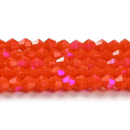 Opaque Solid Color Imitation Jade Glass Beads Strands GLAA-F029-P4mm-D03-1