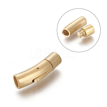 304 Stainless Steel Bayonet Clasps STAS-I013-6mm-MG-1