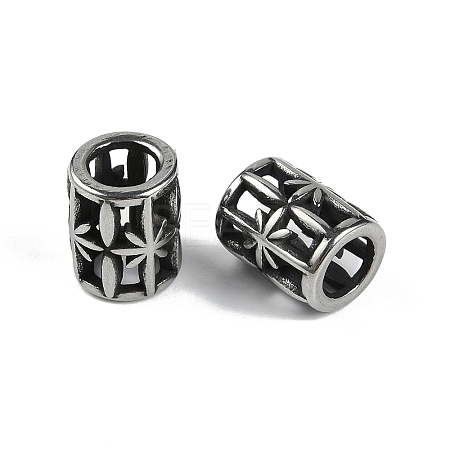 304 Stainless Steel European Beads STAS-C108-09A-AS-1