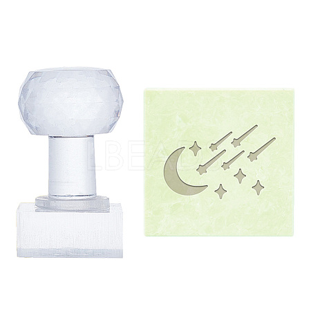 Clear Acrylic Soap Stamps DIY-WH0477-005-1