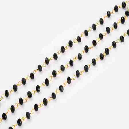 Handmade Glass Pearl Beads Chains AJEW-JB00810-1