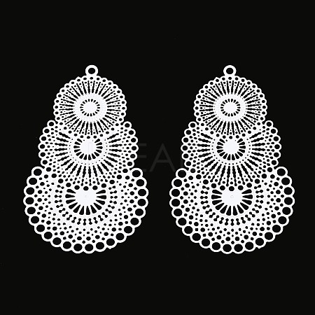 Spray Painted 430 Stainless Steel Pendants STAS-N121-01A-1