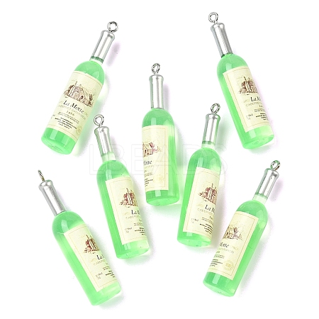 20Pcs Transparent Resin Pendants RESI-YW0005-71C-1