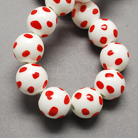 Handmade Porcelain Beads X-PORC-Q211-14mm-2-1