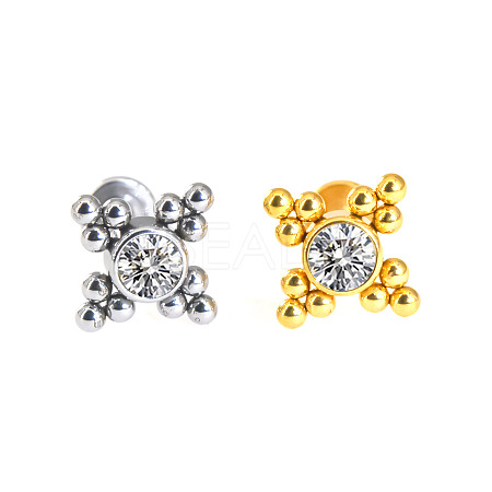 316L Surgical Stainless Steel & G23 Titanium Crystal Rhinestone Labrets for Women Men WG3A239-55-1