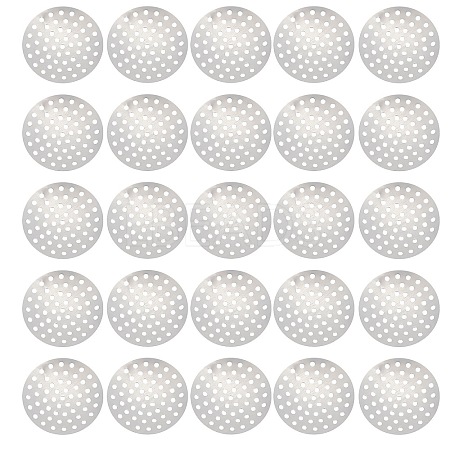 Brass Finger Ring/Brooch Sieve Findings KK-SC0002-65-1