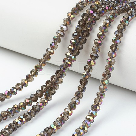 Electroplate Transparent Glass Beads Strands EGLA-A034-T4mm-R15-1