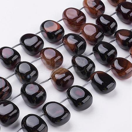 Natural Agate Beads Strands G-G693-A04-1