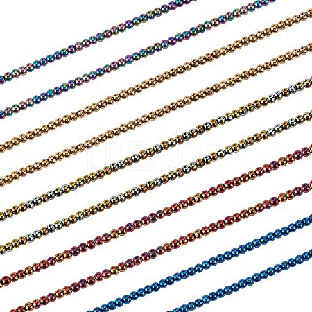 5 Strands 5 Colors Electroplate Glass Beads Strands EGLA-SZ0001-14-1