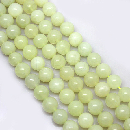 Natural New Jade Beads Strands G-G763-09-8mm-1