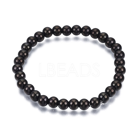 201 Stainless Steel Round Beaded Stretch Bracelet for Men Women BJEW-N017-163B-03-1